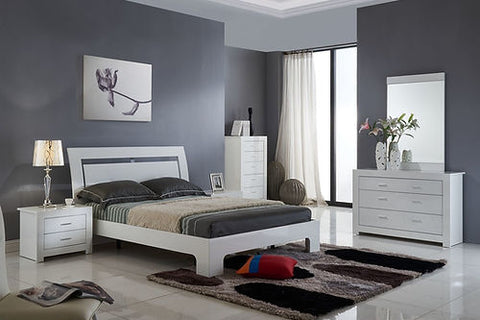 Lily Bedroom set Glossy White