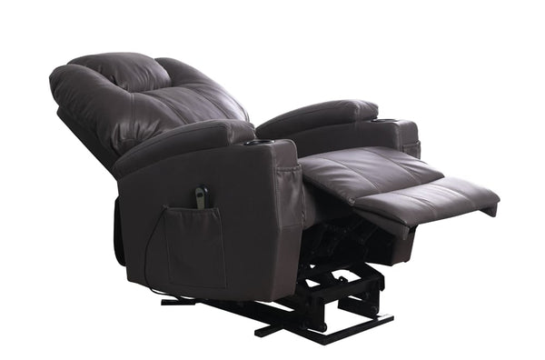 Power Reclining Lift Chair in Air Leather.