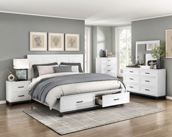 Garretson Bedroom Collection in Grey and White .1450WH