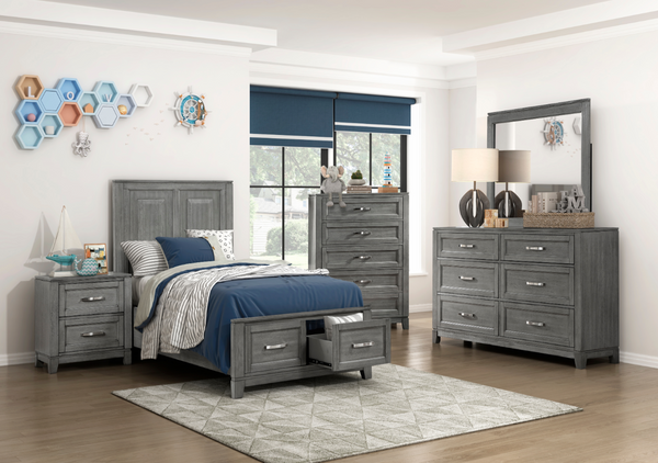 Garretson Bedroom Collection in Grey and White .1450WH