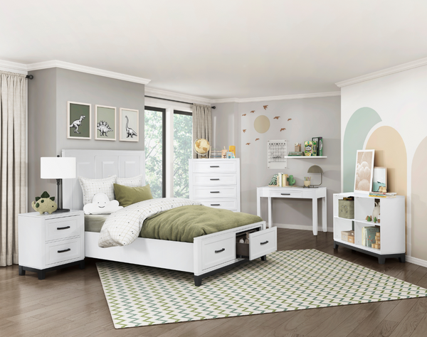 Garretson Bedroom Collection in Grey and White .1450WH