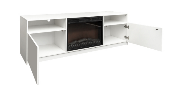 Amari Collections TV Stand with Remote Control Adjustable Fireplace. 45600BK-MZN