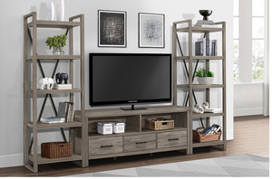 Bainbridge Collection  rustic style TV Stand and Side Piers.