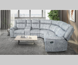 Evan Sectional Recliner with Soft Fabric.