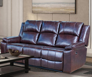 Cassia Power Reclining Set in Leatherier.