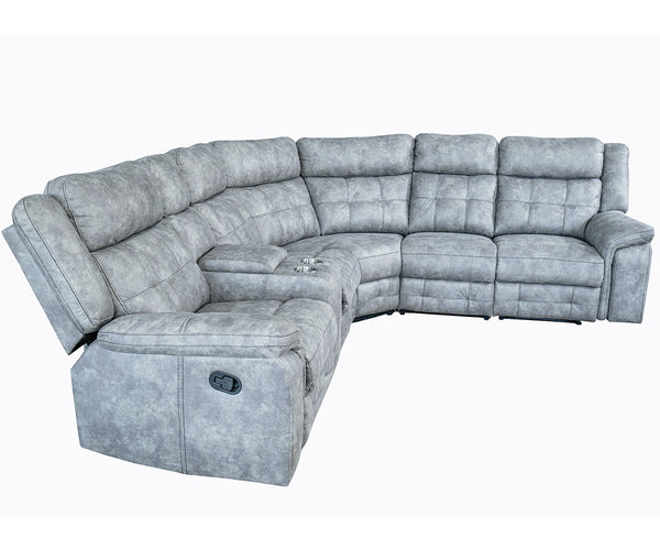 Evan Sectional Recliner with Soft Fabric.