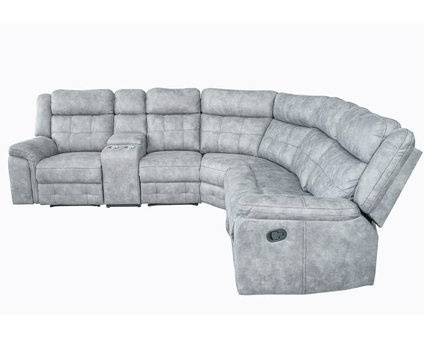 Evan Sectional Recliner with Soft Fabric.