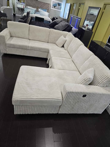 8116- Sectional Sofa Bed with Storage in Corduroy Fabric