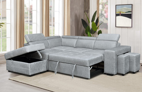 Sectional Sofa Bed with adjustable headrest and storage VFI