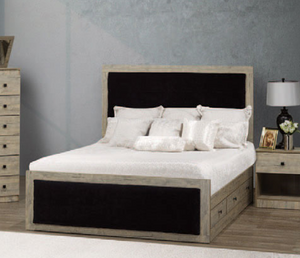 Custom Bedroom set with Upholstered Head and footboard. NB178