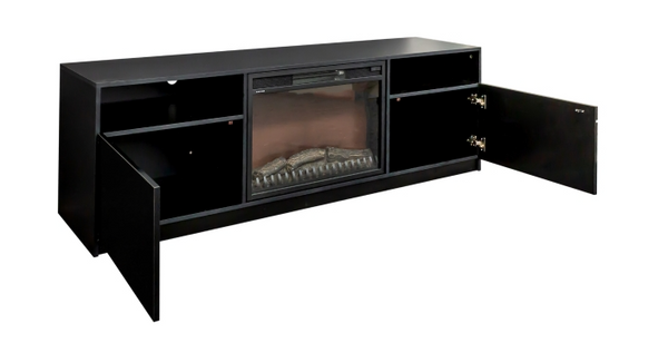 Amari Collections TV Stand with Remote Control Adjustable Fireplace. 45600BK-MZN