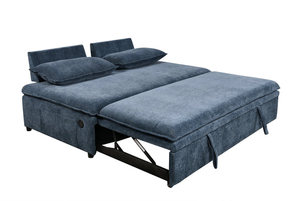 Home theatre style modern armless Sofa bed with adjustable back rest. Model: City