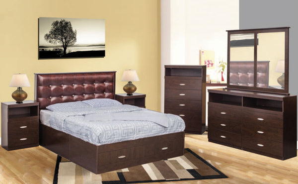 Custom Bedroom with Upholstered Headboard.