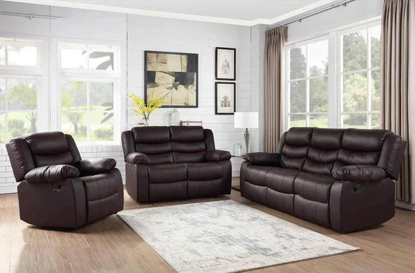 Rivaldo Recliner 3 pcs Set in Leather PU.