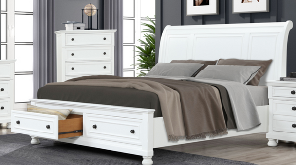 Charley Wooden, Veneers Bedroom Set  Black/White.