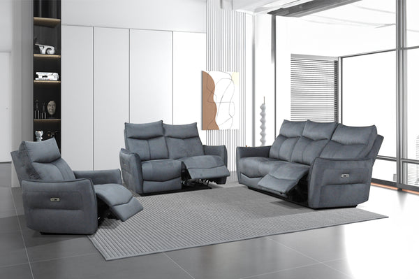 Power Recliner Sofa Set in High Performance Chenille Fabrics. T1119