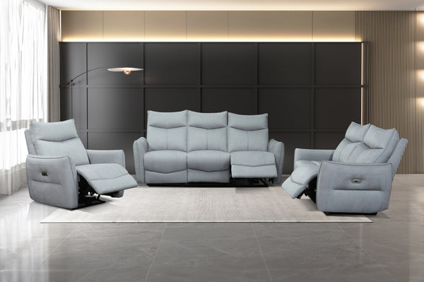 Power Recliner Sofa Set in High Performance Chenille Fabrics. T1119