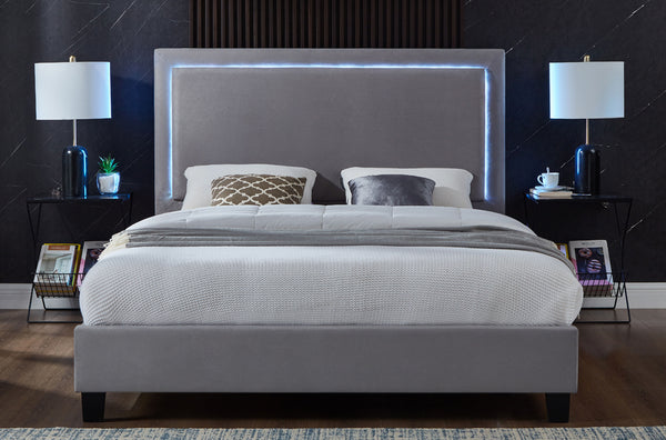 Platform Bed  with Mood Light Headboard T2365