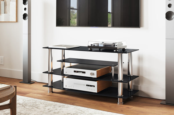 Contemporary Style Tempered glass TV Stand. T700