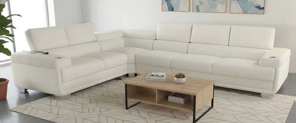 Modern Sectional Sofa with Adjustable head rest and deep seats.