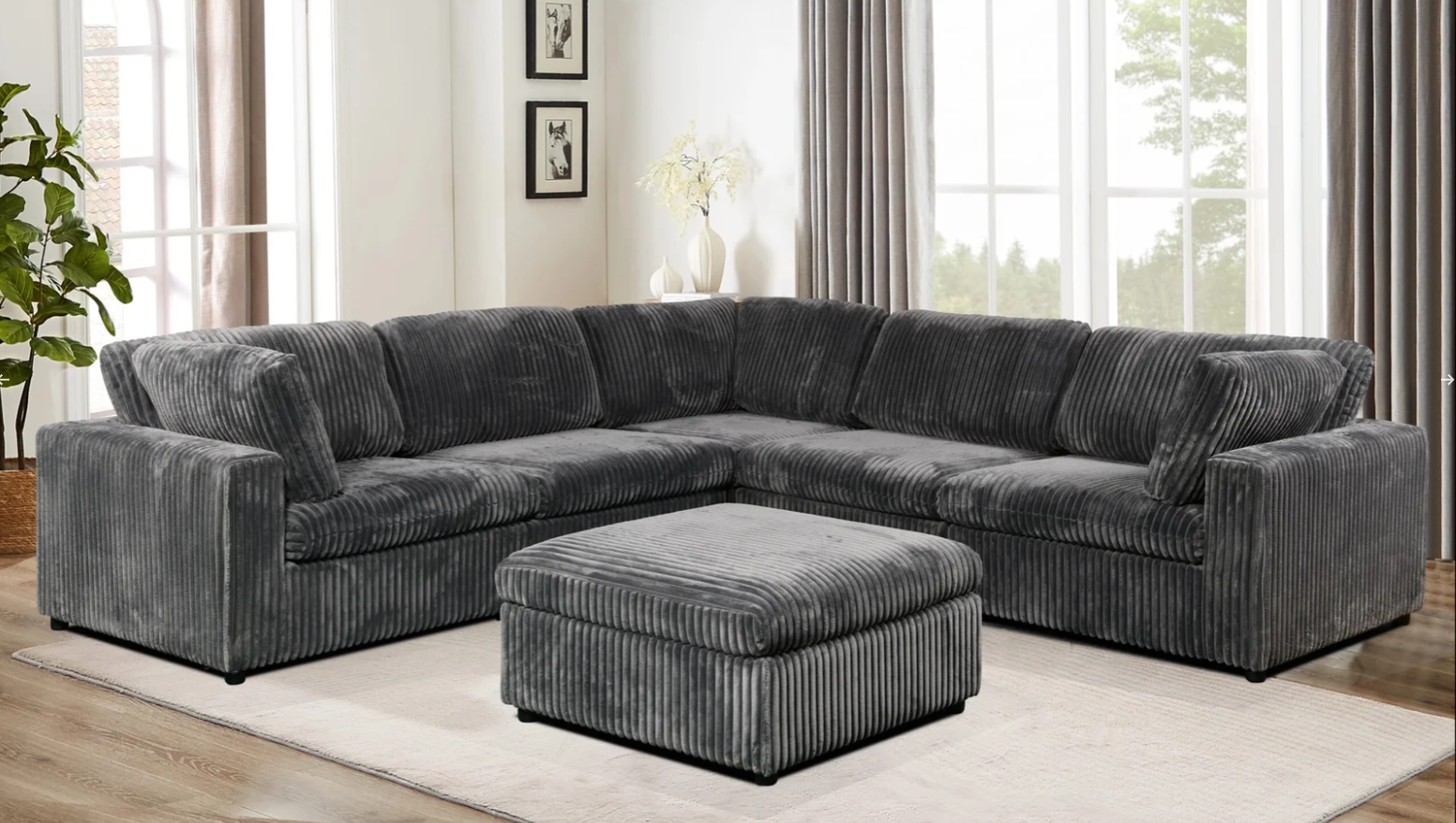 Italian Corduroy Plush Sectional
