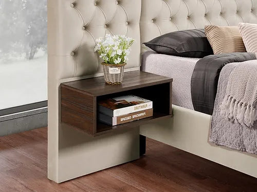 Wide Headboard with Floating Night Stand Platform Bed IF5565