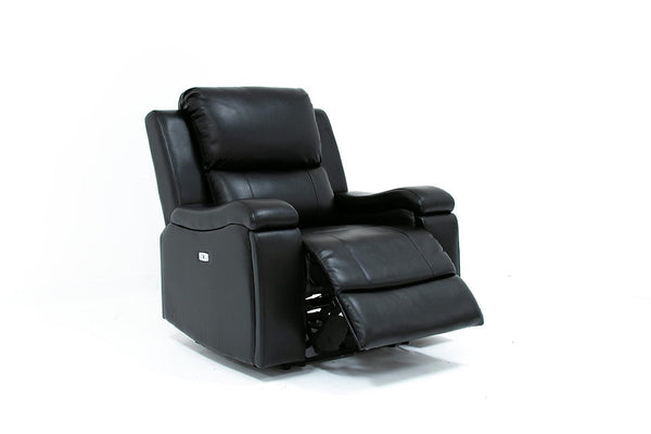 Recliner Set Electric with Black Leather Gel Seat.