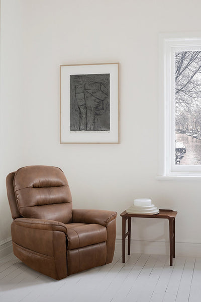 Lift Chair with Recliners In Soft Brown Fabric.IF6365