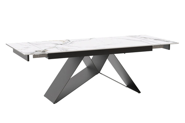 Sintered Stone marble top with extendable table and chair set.T-1545 C-1546