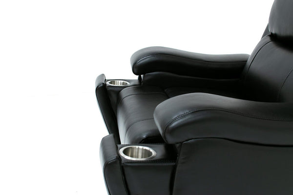 Recliner Set Electric with Black Leather Gel Seat.