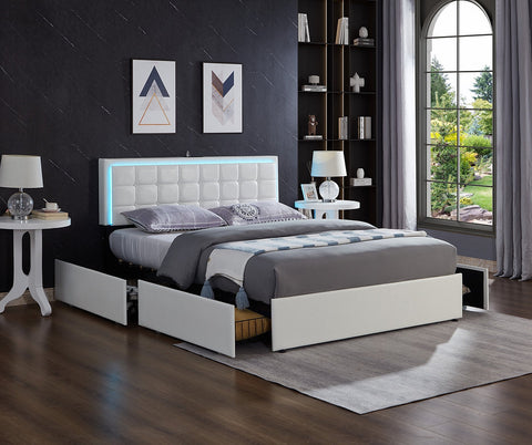 Queen Platform bed with Storage IF5402,5400