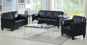 Sofa Set 3pcs In PU Leather