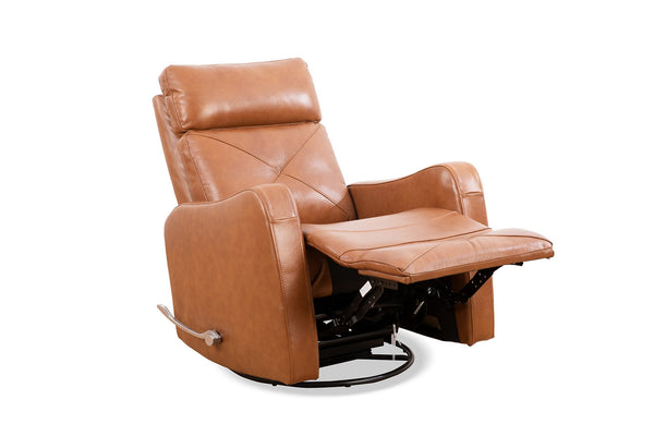 Full Grain Leather Recliner with  Swivel & Glider Rocking Mechanism