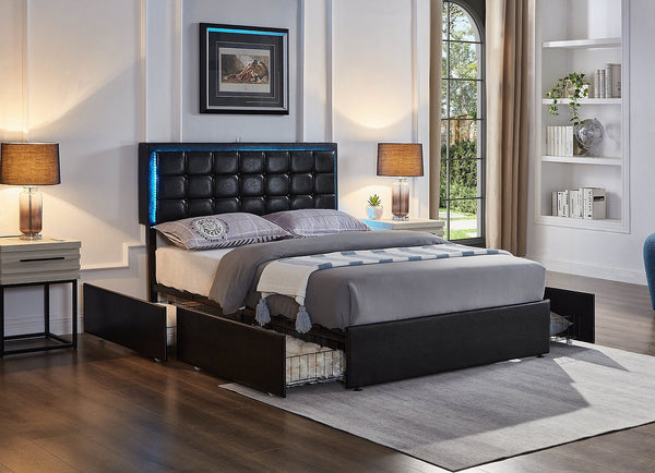 Queen Platform bed with Storage IF5402,5400