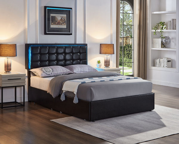 Queen Platform bed with Storage IF5402,5400