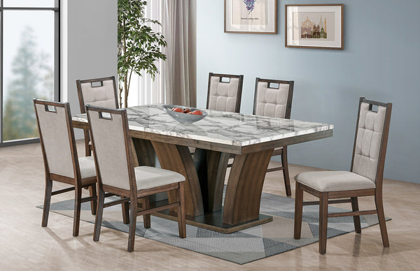 Contemporary Finish Dining Set with Faux marble top .IF 1620