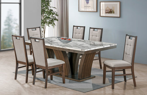 Contemporary Finish Dining Set with Faux marble top .IF 1620