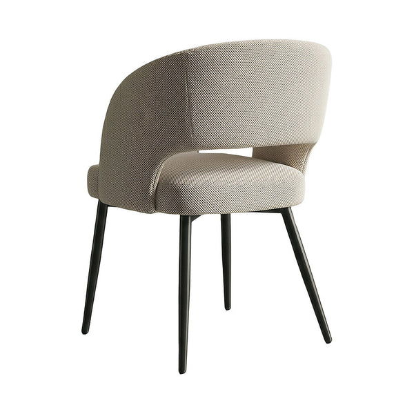 Oval Dining Table Top in Midnight Black with Cream textured fabric