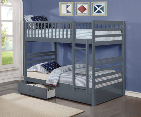 Twin-Twin Bunk Bed with storage B 110