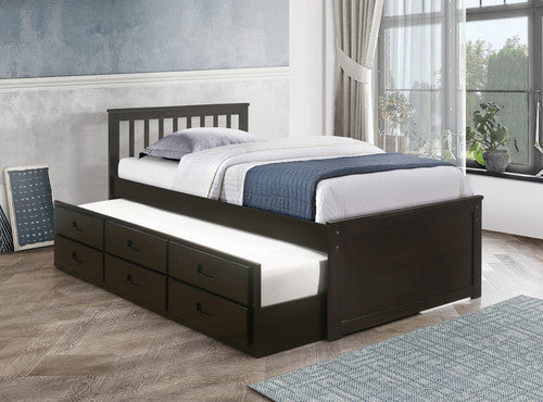 Captain Bed with Trundle and Storage IF 300