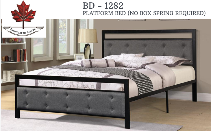 Metal Platform Bed with Headboard BD1282