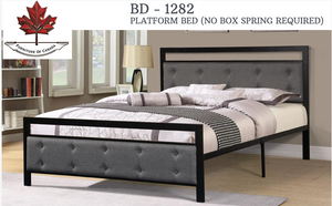 Metal Platform Bed with Headboard BD1282