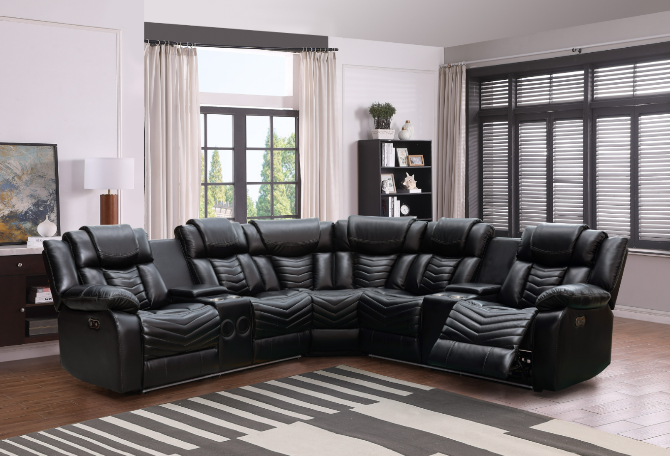 Reese sectional power recliner