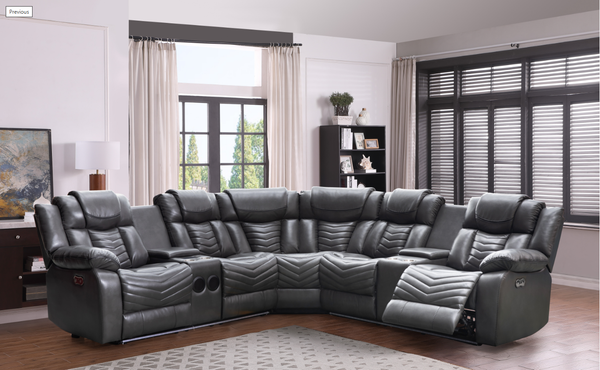 Reese sectional power recliner