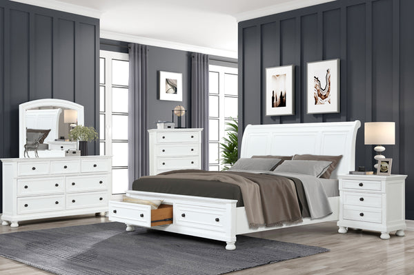 Charley Wooden, Veneers Bedroom Set  Black/White.