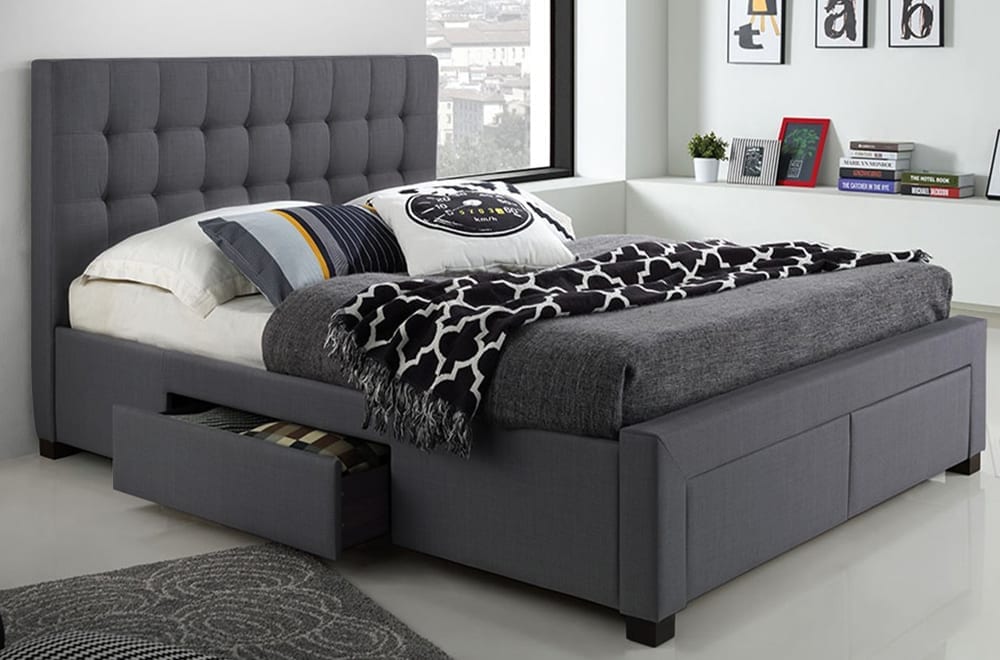 Grey fabric BED